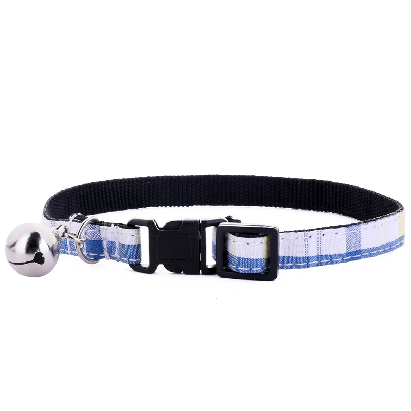 Cute Cat Collar with Bow Personalized Handmade Small Bell Studded Nylon Collar for Cats Puppies Pet Products