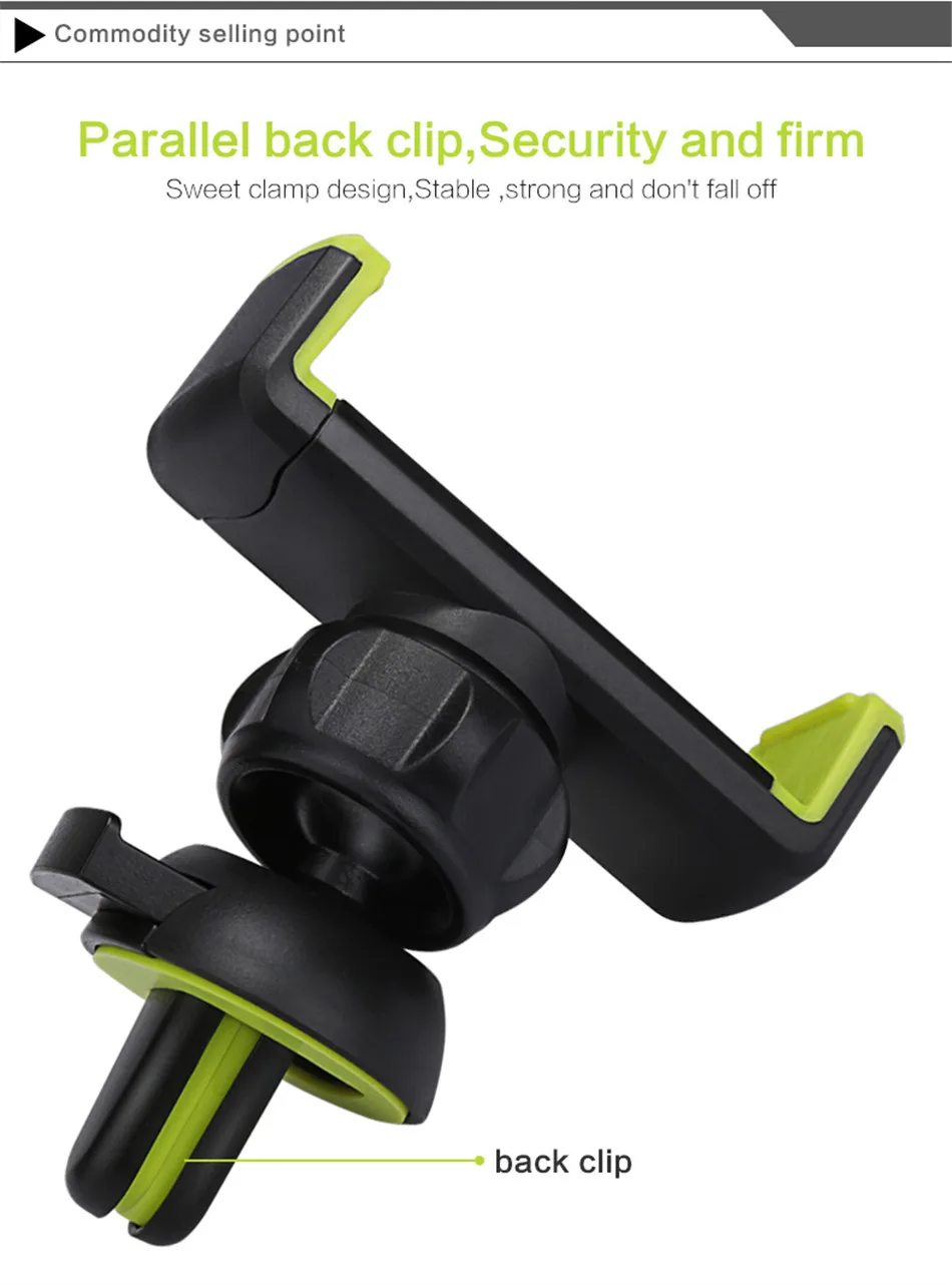 Universal Car Phone Holder For iPhone X 8 Air Vent Mount Car Holder 360 Degree Mobile Phone Holder For Samsung S9 Stand  Holder (2)