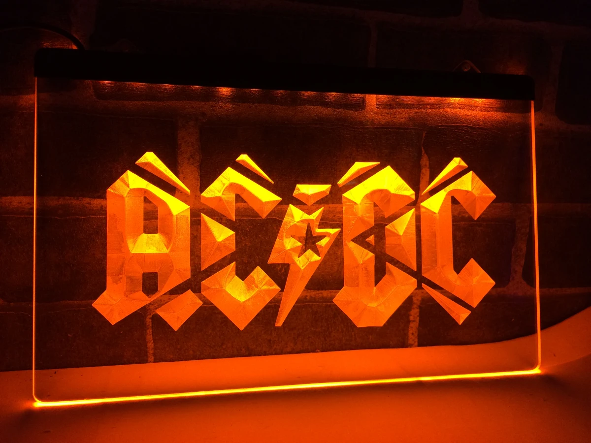 LF079-ACDC группа ACDC для музыкального бара клуб светодиодный неоновый свет вывеска домашний декор ремесла