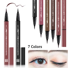 Жидкая подводка для глаз, карандаш, черный, коричневый, водостойкий, стойкий, подводка для глаз, карандаш для макияжа, быстро сохнет, гладкие, косметические карандаши для глаз