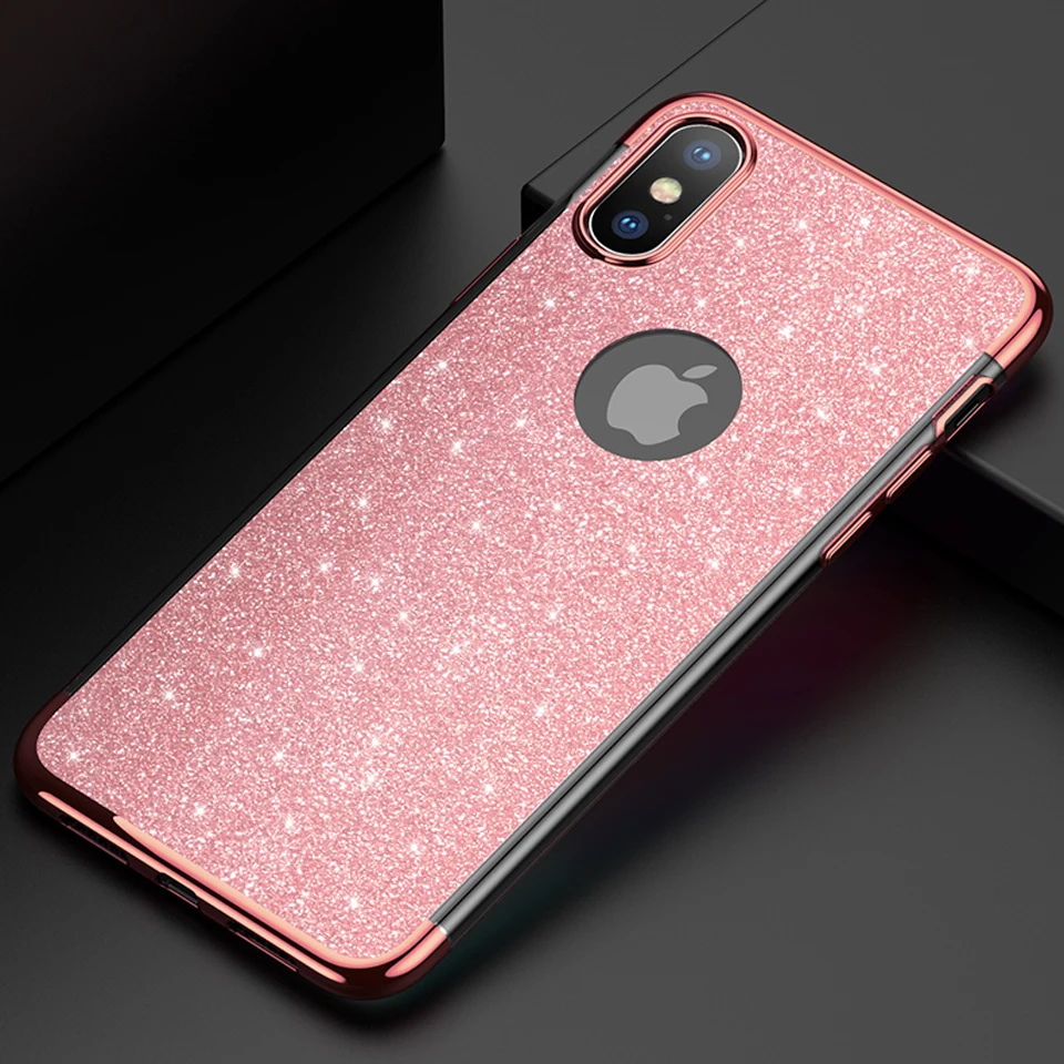 Блеск 2 в 1 силиконовый чехол для iphone X 6 6s 7 8 плюс huawei P20 P10 P9 P8 Коврики 10 Lite Honor 9 7X ТПУ
