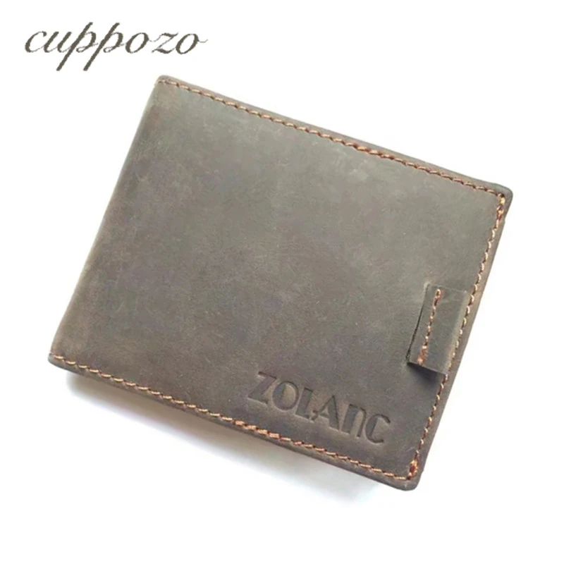 

Cuppozo Dollar money clip First layer leather Genuine Mini wallet For Men 4 credit card clip brown wallet Vintage High quality