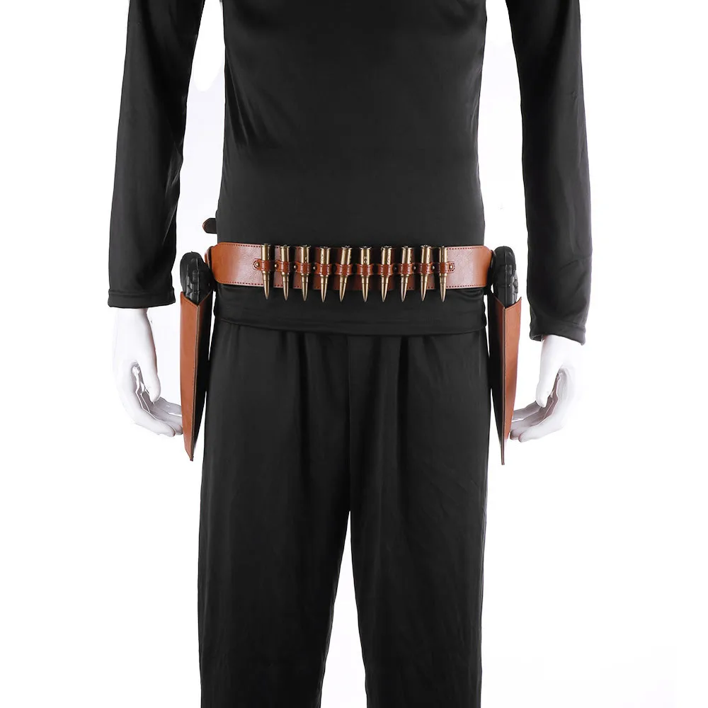 

Cosplay PU Foam Arma De Fogo Pistola Soft Anime Denim Pistol Bullet Holster Belt Adult Police Soldier Game Props