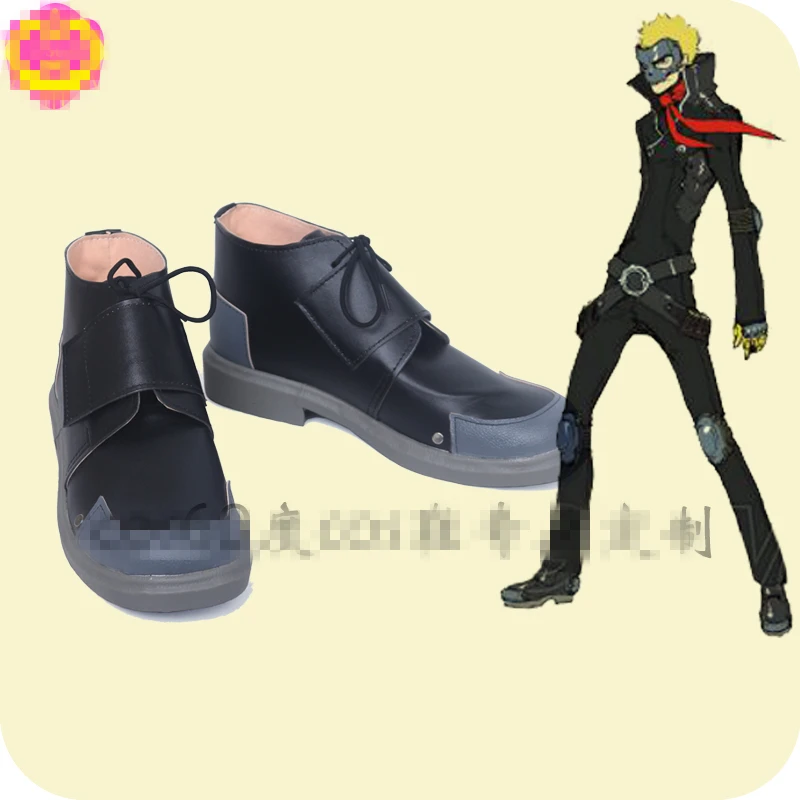 Горячая игра Persona 5 рюиджи Сакамото череп косплей обувь Лидер продаж черный на заказ обувь