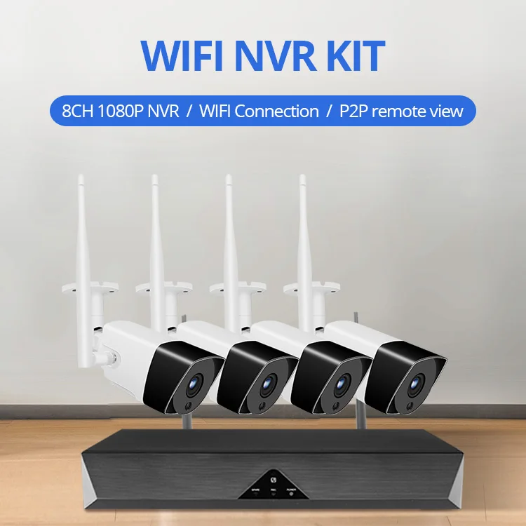 Беспроводная система безопасности Wetrans NVR Wifi 8CH H.265 1080P HD видео наблюдение 2MP комплект наружного видеонаблюдения IP аудио камера