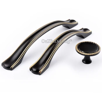 

Stunning Designed PCS European Solid Brass Kitchen Cabinet Pulls Handles Cupboard Wardrobe Drawer Cabinet Door Handles