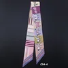 New Design Luxury Brand Horse Print Skinny Small Bag Twill Silk Scarf Women Fashion Ribbon Head Hair Handle Scarf Decoration 2