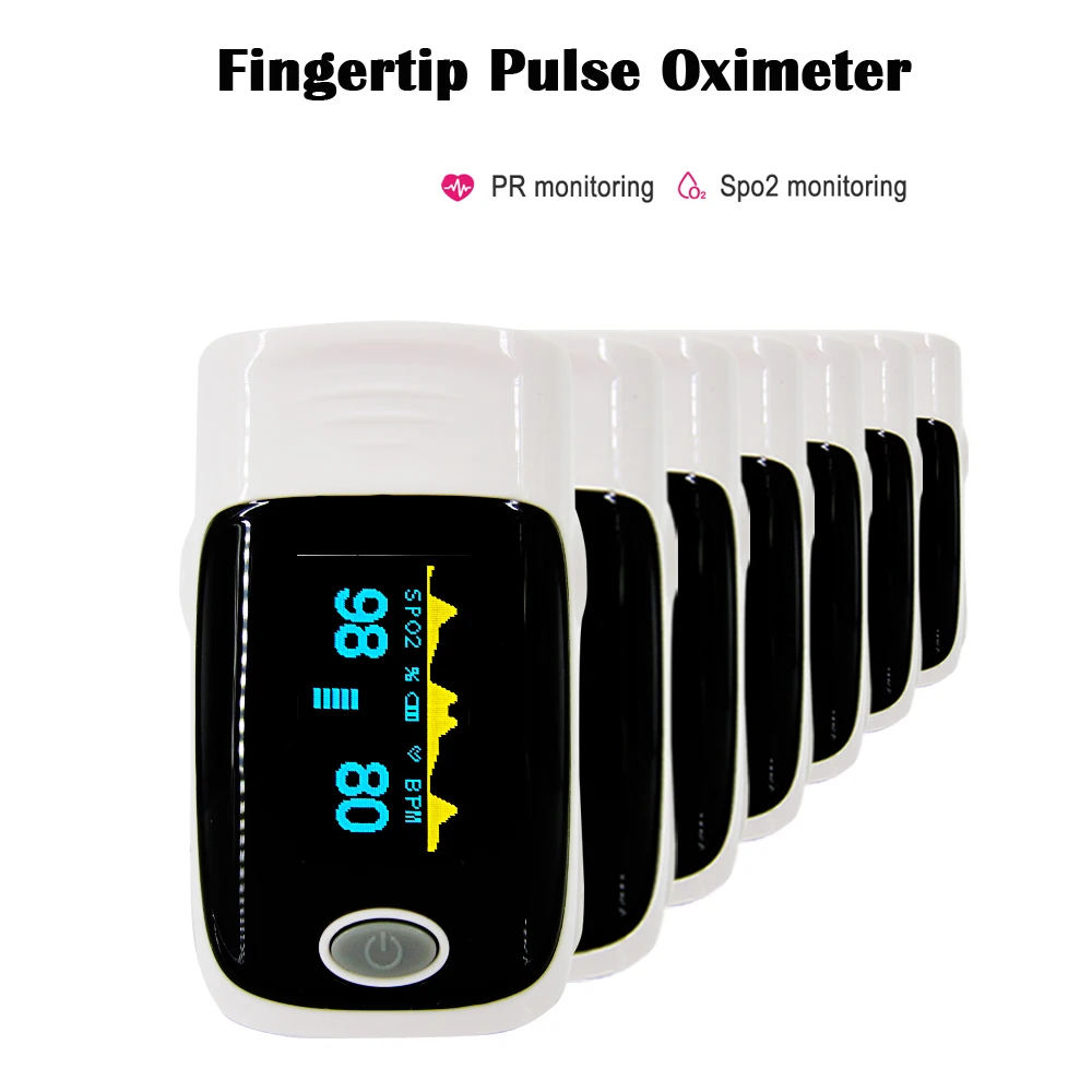 

Topcnmed Fingertip oximeter, OLED Dual alarm 6 modes 4 directions pulse oximeter display pulsioximetro SPO2 PR oximetro de dedo