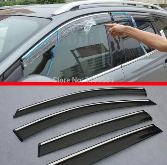 For Volks-wagen Passat 2011 2012 2013 2014 2015 2016 2017 2018 coches DERIVABRISAS sombra ventana de la puerta lateral Visera deflector lluvia Guardia lluvia de Sun Guardia deflector Guardia cubiertas