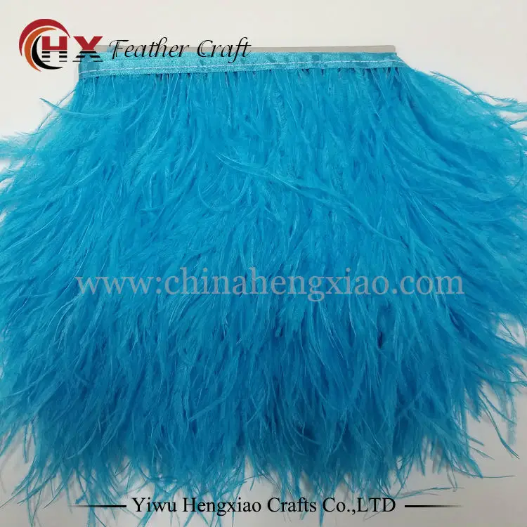 Крашеный 1 ярд длинный Плюмаж из страусиного пера бахрома отделка 10-15 см перо боа полоса для праздничной одежды аксессуары ремесло