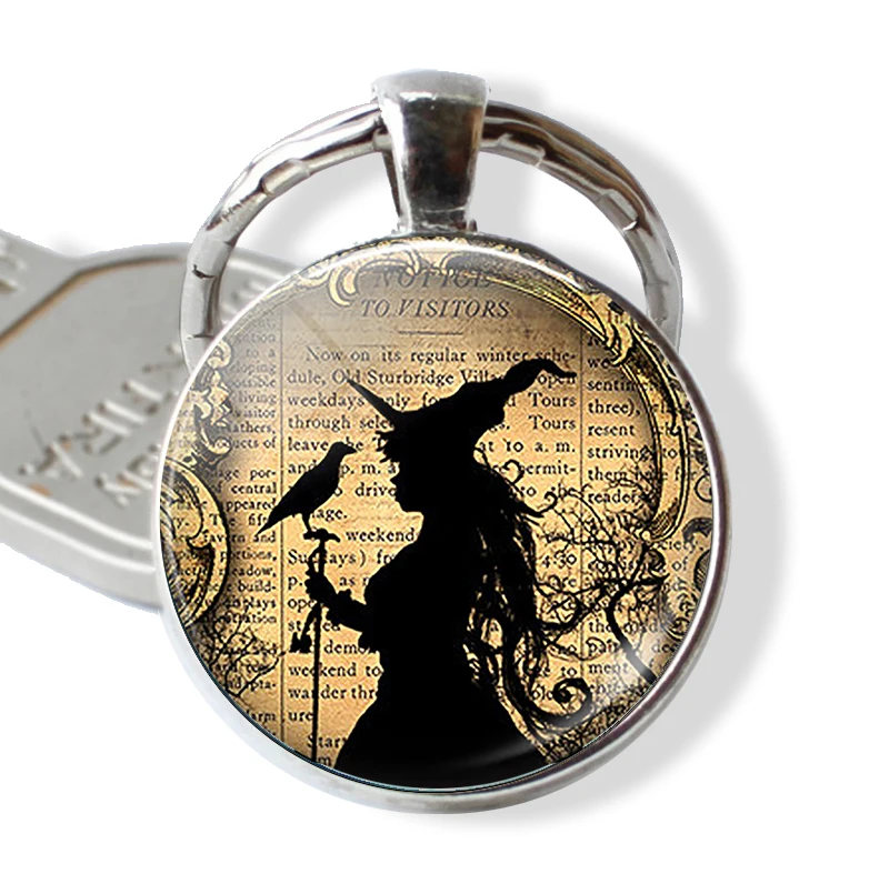 

Halloween Witch Pumpkin Cat Keychain Pendant Men Women Fashion Trick or Treat Key chain Witch Jewelry Halloween Party Gift