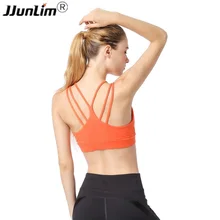 Для женщин спортивные бюстгальтеры Для Бега Йога бюстгальтер Пилатес Спортивное спинки Йога Майка Для женщин Фитнес Топы Бюстгальтер Push Up Pad спортивная