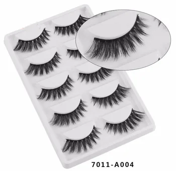

5 pairs eyelashes 3d mink lashes natural long 1 box mink eyelashes 1cm-1.5cm 3d false eyelashes full strip lashes