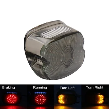 

Smoke Red LED Tail Brake Stop Rear Turn Indicator Signal Light LED Taillight Lamp for Softail Dyna