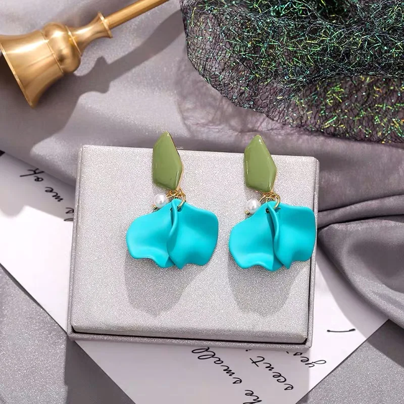 

Candy Color Flower Tassel Drop Earrings Women Fashion Jewelry Korean Irregular Geometric Long Dangle Earing 2019 Aretes De Mujer
