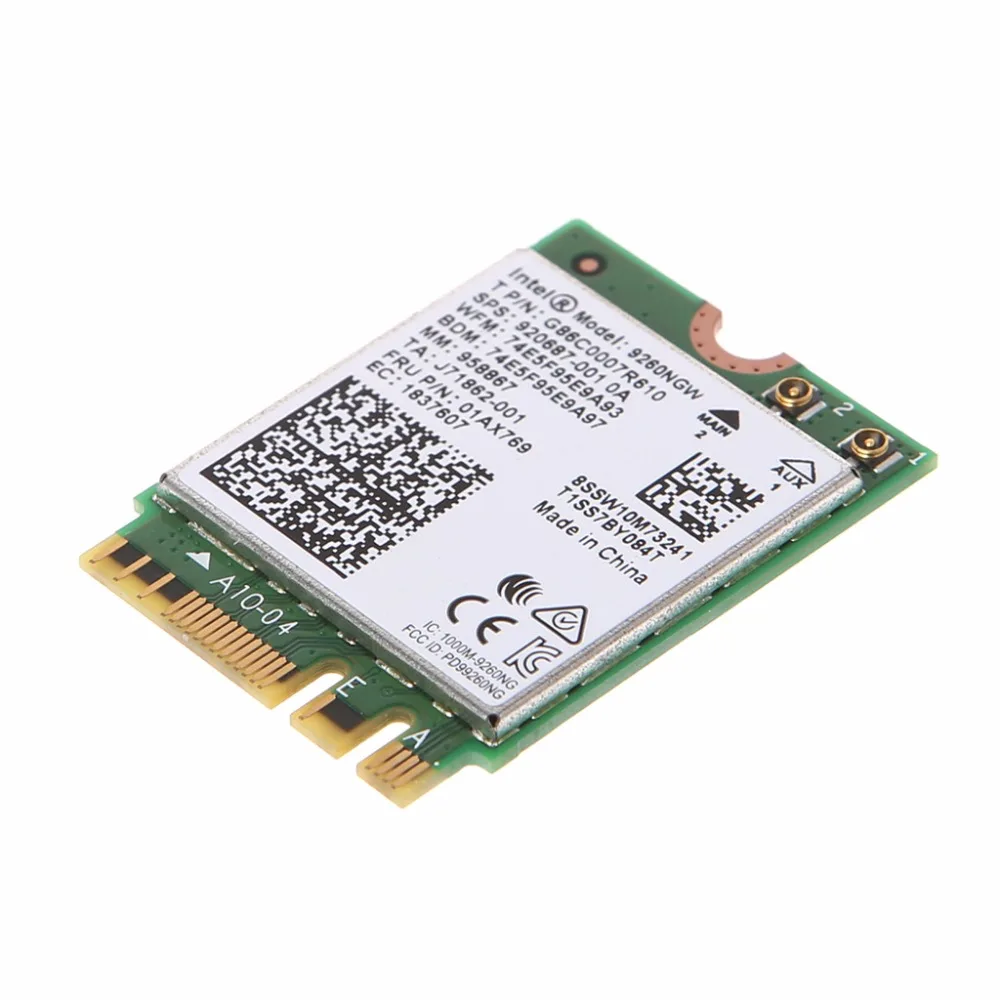 Для Intel Беспроводной-AC 9260NGW Bluetooth NGFF Dual Band 802.11ac 1730 м Wi-Fi карты