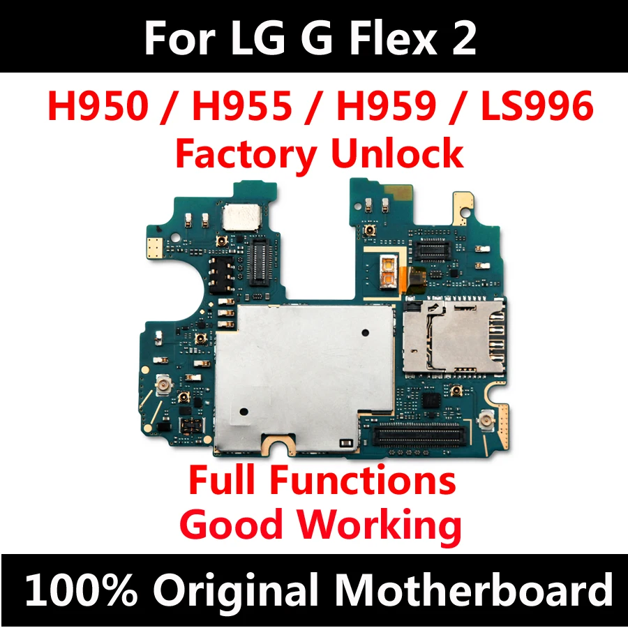 

For LG G Flex 2 H950 H955 H959 LS996 Original Motherboard Factory Unlock Mainboard With Android System Logic Board Good Working