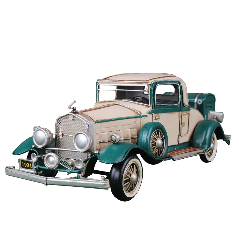 

European Vintage Miniature Classic Car Model Creative Iron Decoration Craft Collection Souvenir Gift Home Decoration Accessories