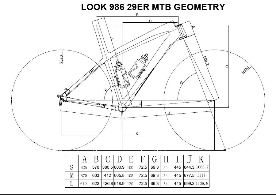 Hot SALE!!! LOOK 986 E Post Mountain bike MTB carbon frame with 