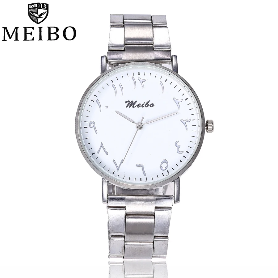 

Women Stainless Steel Arabic Numbers Watches Fashion Casual Ladies Quartz Watches MEIBO Brand Relogio Feminino Hot