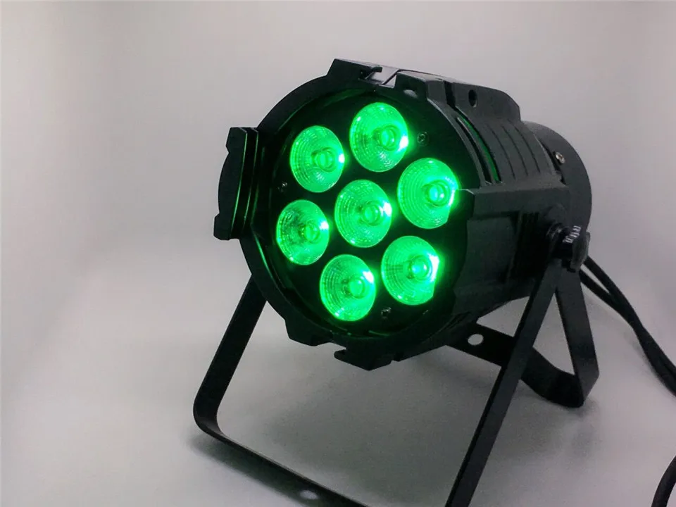 Super LED Spot Light Can Par 7x18W Cast Aluminum RGBWA + UV 6in1 dmx512 Stage Professional Home Entertainment DJ | Лампы и освещение