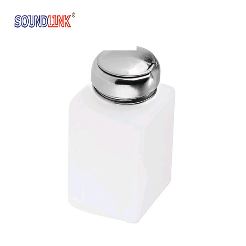 

200ML Liquid Alcohol Storagte Bottle Press Nail Polish Remover Dispenser Pumping Bottle