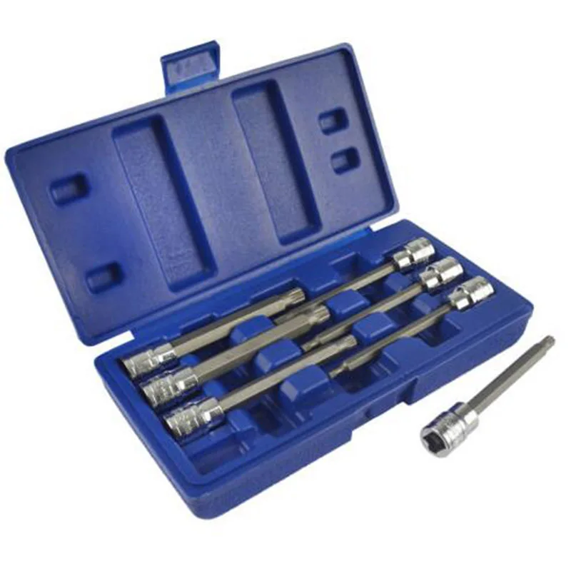 

Long Spline Bit Socket Set / Triple Square 3/8" Drive 4mm 10mm