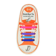 kids child Fashion Unisex Do Not Tie Shoelaces Silicone Elastic Shoes Sneakers shoelace 12 pcs /pair