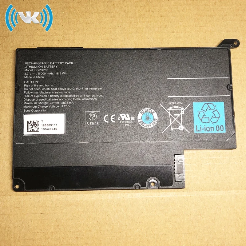 VK 5000 mAh 18.5Wh SGPBP02 Батарея для sony Tablet S1 S2 SGPT111CN SGPT112CN SGPT111 SGPT112 SGPT113 Bateries Bateria