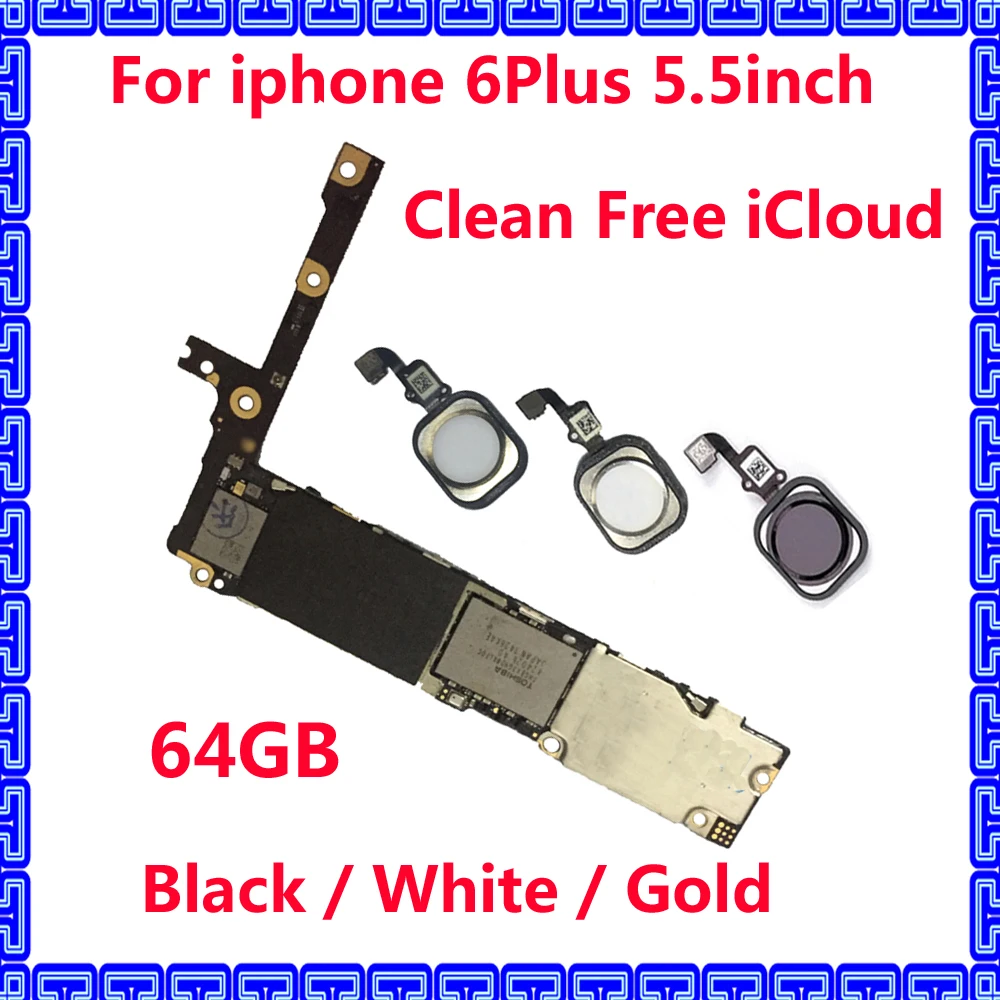 Заводская разблокированная материнская плата для iphone 6 Plus с/без touch ID 64 ГБ