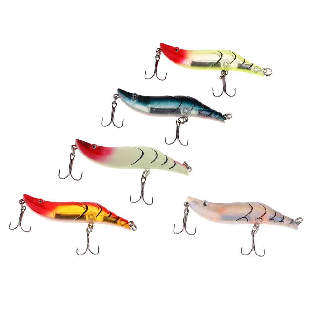 Perfeclan Fishing Lure Shrimp Lure Squid 8cm/15g Hard Jig Baits Swing Shrimp Squid Lure Squid Jigs Fishing Lures