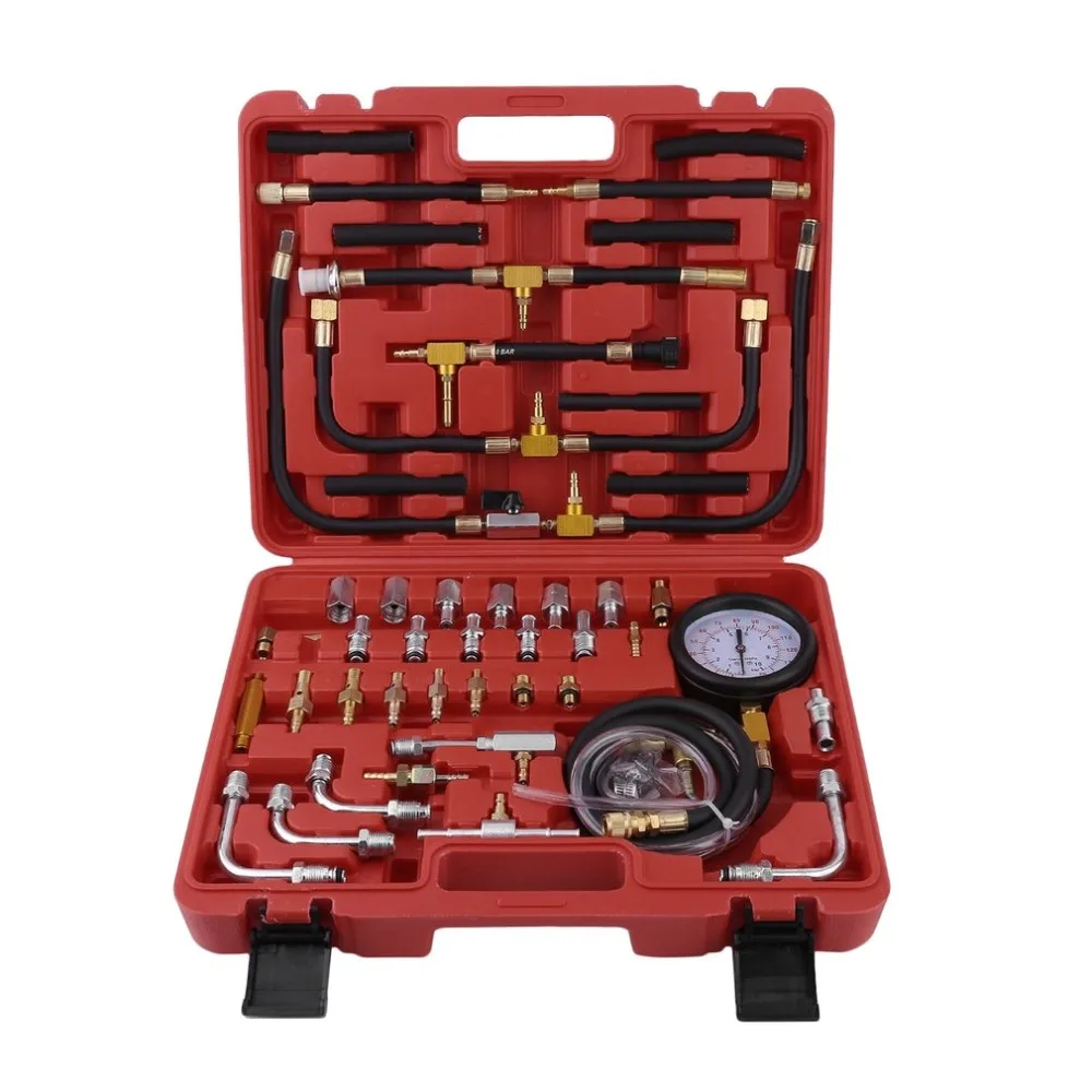 

Universal Vehicles Gasoline Pressure Tester Compression Meter Injection System Fuel Pressure Gauge Automotive Tools 0-10 Bar