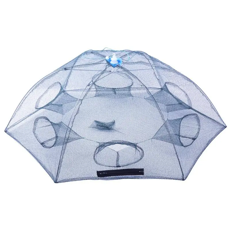 

Foldable Fishing Bait Crab Fish Crawfish Shrimp Net Aluminum alloy + plastic net Trap Cast Dip Cage Portable Fishing Net