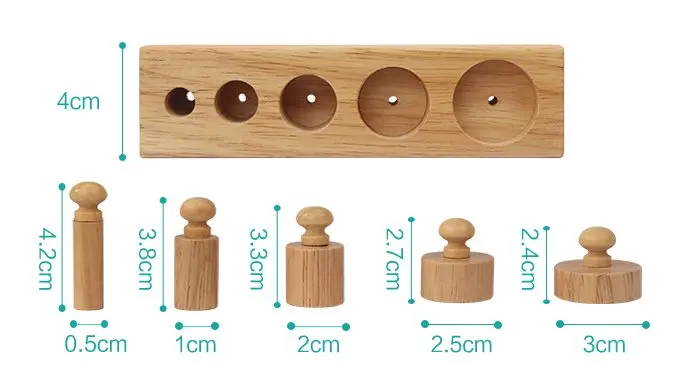 От 1 до 3 лет деревянные блоки Монтессори учебных пособий Раннее детство разведки Развивающие игрушки для детей, обучение образования детей