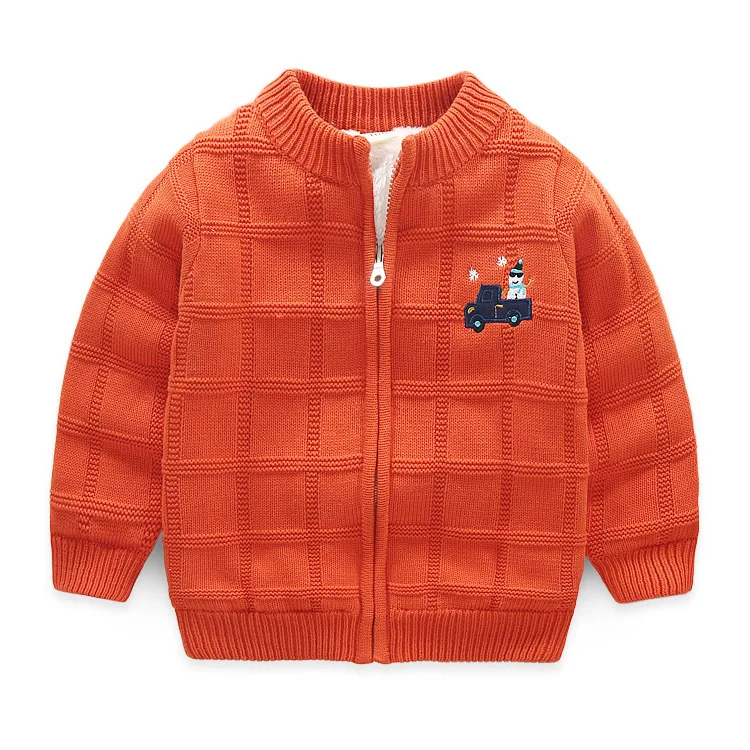 

Fashion 2019 Children Sweater Boys For Winter Knitted Warm Girls Children Zipper Coats Sweaters Clothing Bottoming Cardigan