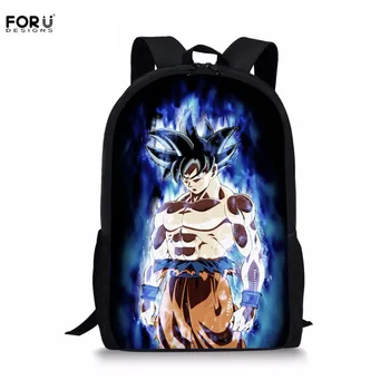 

FORUDESIGNS Dragon Ball Super Saiyan Print School Bag Boys Casual Student Bookbags Son Goku Design Backpack Rucksack Mochila
