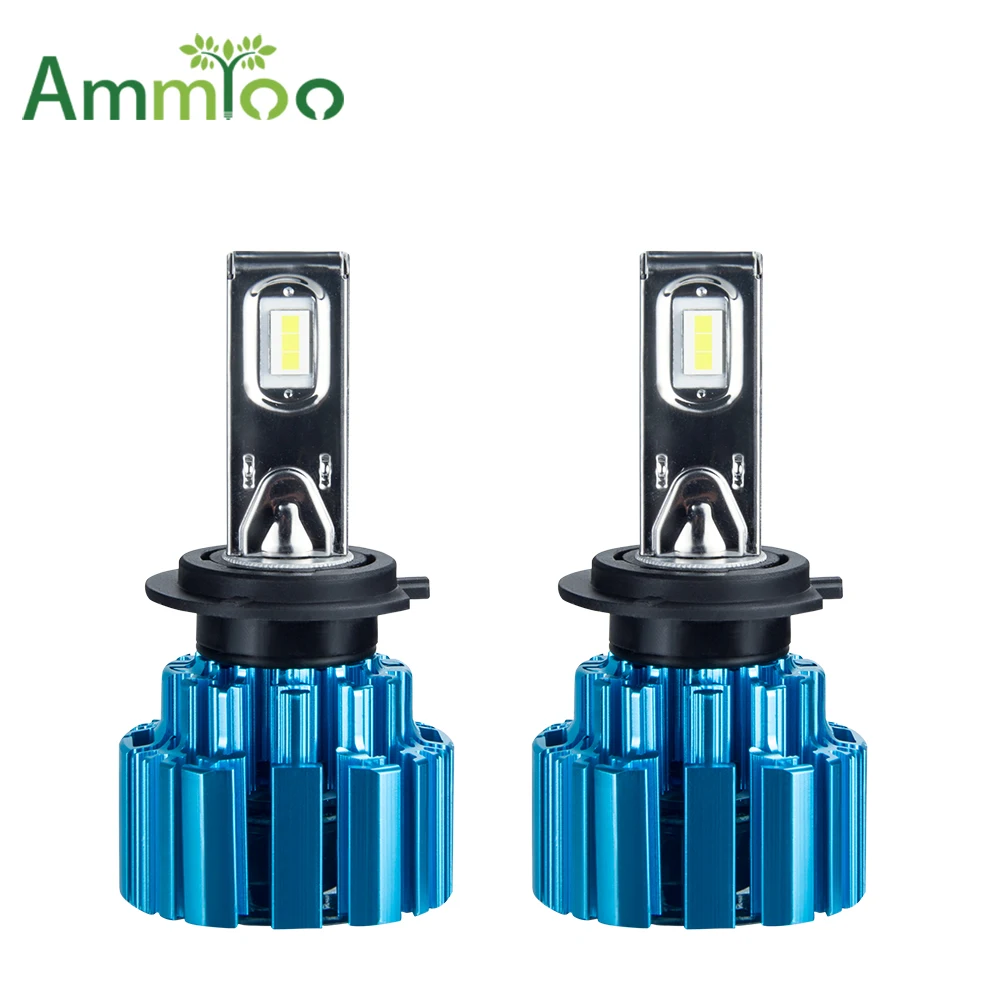 AmmToo LED H7 Автомобильная фара H4 H11 H8 H9 9005 9006 HB3 HB4 Светодиодная лампа в комплекте P9 12 В