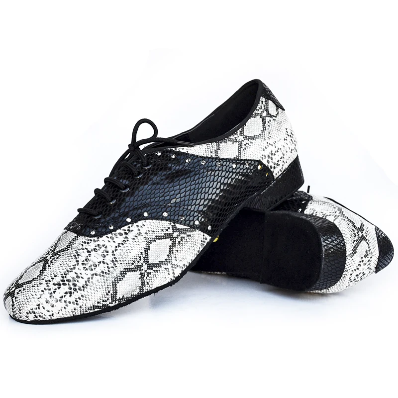 

Professional Men Tango Salsa Ballroom Latin Dance Shoes with Suede Sole 2.5cm Heels Lace Up