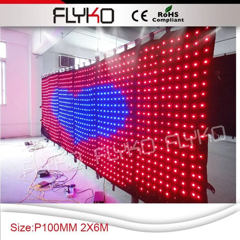 2x6m p10 led video curtain 9