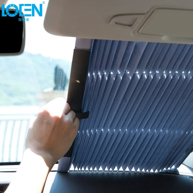 46/65/70 x 155CM Car sunshade Retractable windshield  Block sun shade cover Front/Rear window foil Curtain for Solar UV proect