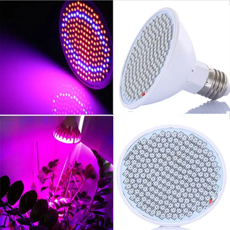 

E27 LED Grow Lights Bulb LED Plant Lamp 166 Red 34 Blue for Garden Greenhouse Hydroponics Plant Seedling Growing AC85-260V 20W