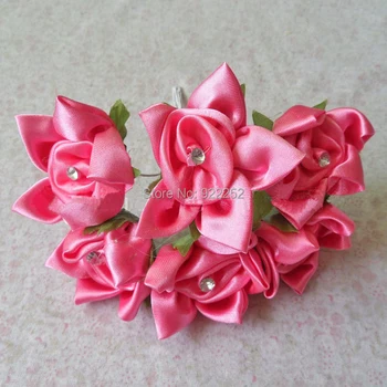 

3-4CM,satin ribbon artificial roses,diy craft silk flower balls,bridal hand bouquet,hair accessories,garland,table arrangements