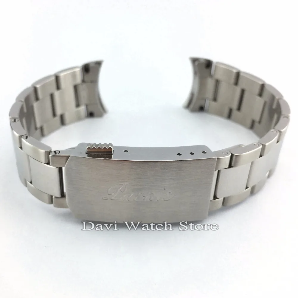 20mm Parnis 316L solid stainless steel bracelet brushed&polished watch