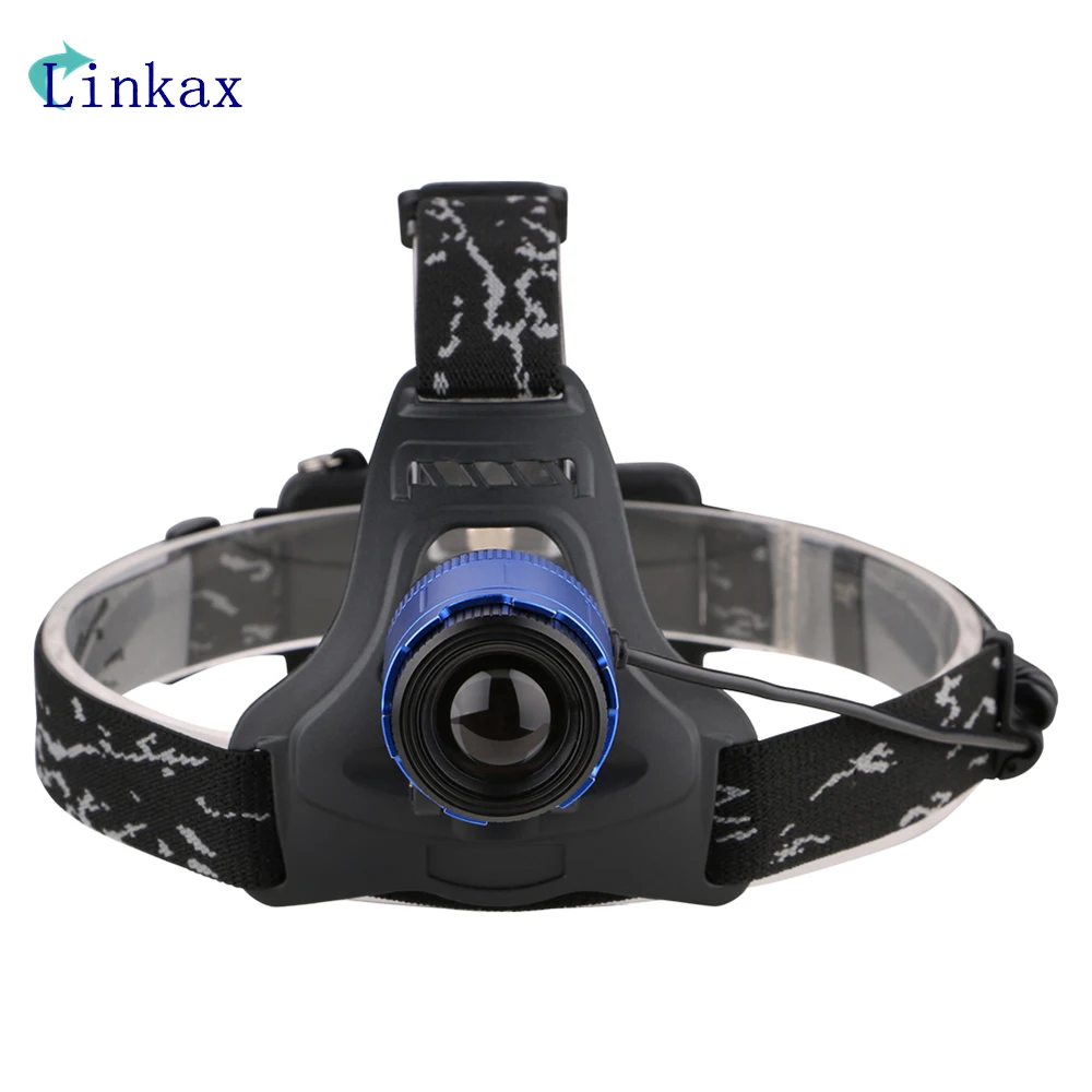 

3 Mode Rechargable Led Headlamp Zoomable Headlight Waterproof Head Torch Flashlight Head lamp Fishing Hunting Light By 2*18650