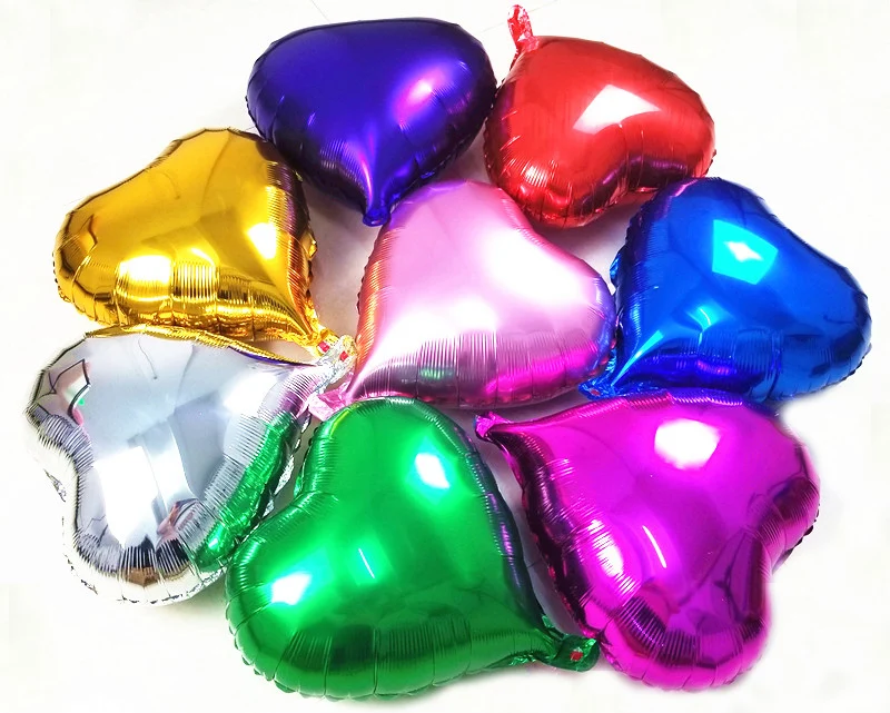 

18inch Big Heart Globos Metallic Color 18 inch Infatable Foil Balloons for Party Wedding Decoration Balloons