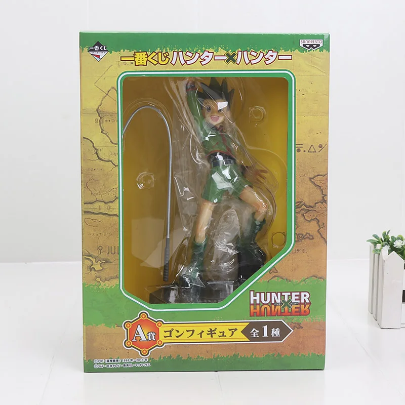 Город Охотник х Охотник ПВХ Фигурки игрушки Gon Freecss Killua Zaoldyeck Ichiban Kuji-Hiiro no Tsuioku HISOKA Джокер диорама игрушка - Цвет: green  in box