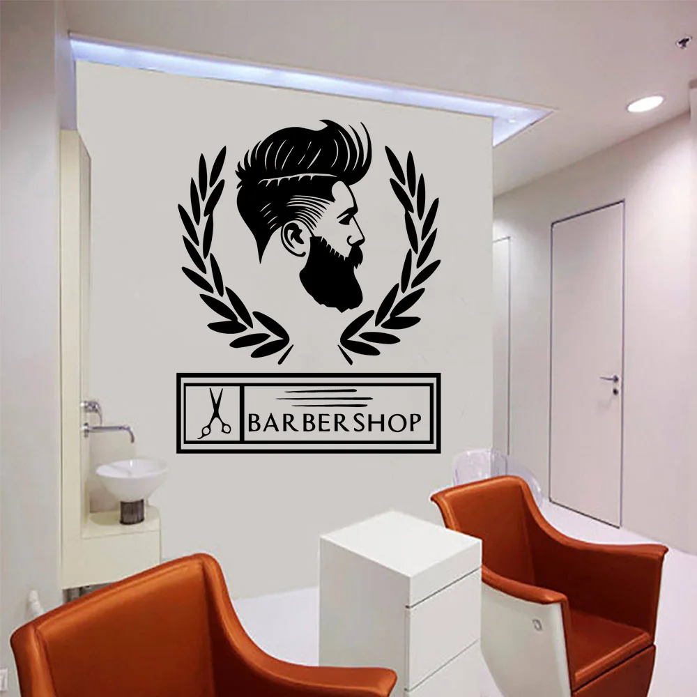 

Hot Sale barber shop Vinyl Kitchen Wall Stickers Wallpaper Waterproof Wall Decals Art Decals