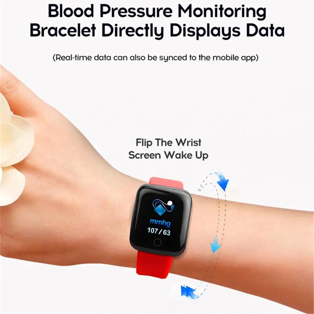 13- Smart Band Watch Fitness Bracelet Blood Pressure Women Fitness Tracker Watch Heart Rate Monitor Waterproof IP67 Smartband Sport