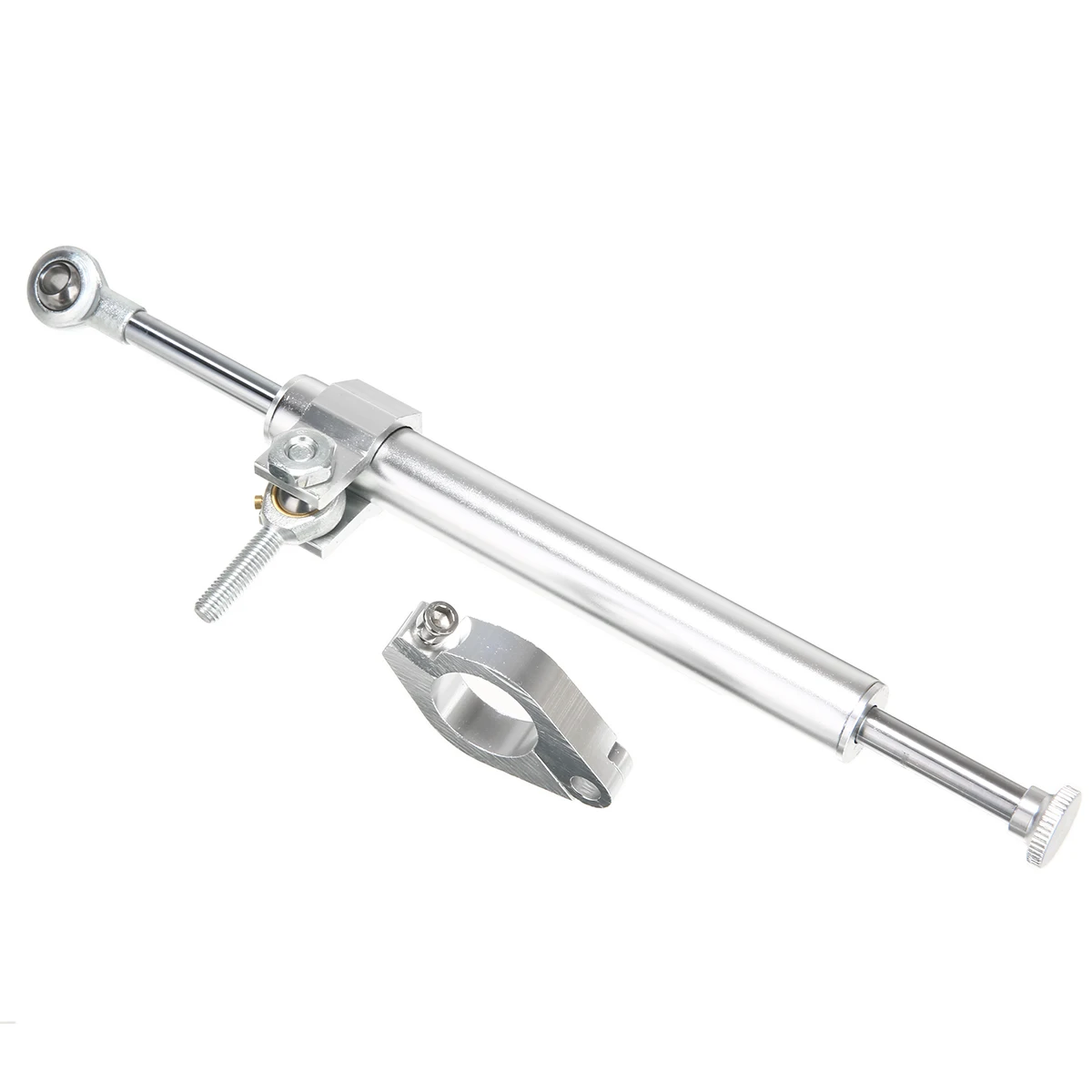 1PC 330mm Silver Universal Motorcycle Steering Damper Aluminum Fork Stabilizer High Quality Professional Moto Accessories