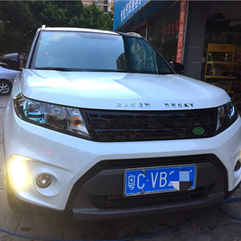 

MONTFORD ABS Chrome Material Front Grille Modify Front Grilles Shiny Front Center Mesh Grills 1Pcs For Suzuki Vitara 2016 2017
